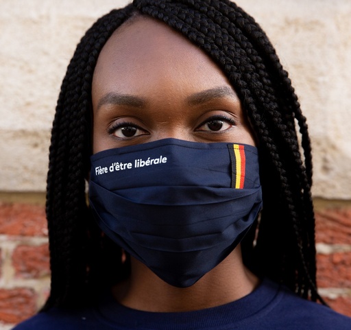 Mondmasker ‘Fier om liberaal te zijn’
