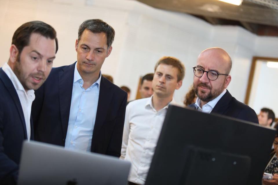 Visite de BeCentral par le Premier Ministre Charles Michel et le Vice-Premier Alexander De Croo