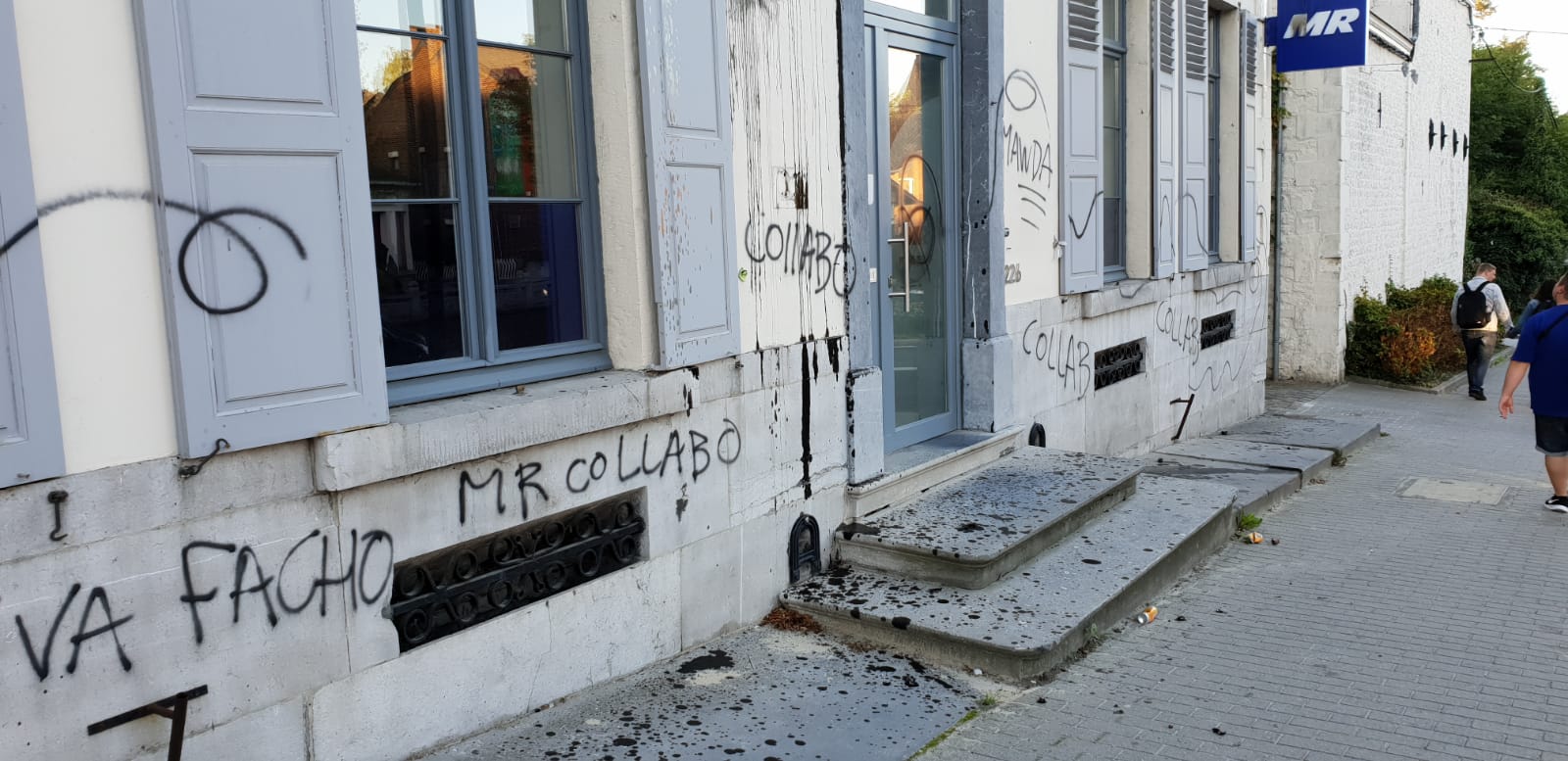 Locaux du MR namurois vandalisés : « Oui au débat d’idées, non à la violence »