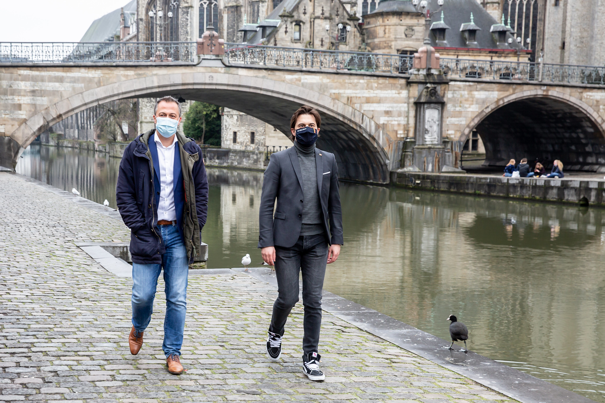 Egbert Lachaert et Georges-Louis Bouchez en visite à Gand : le début d’un tour de Belgique