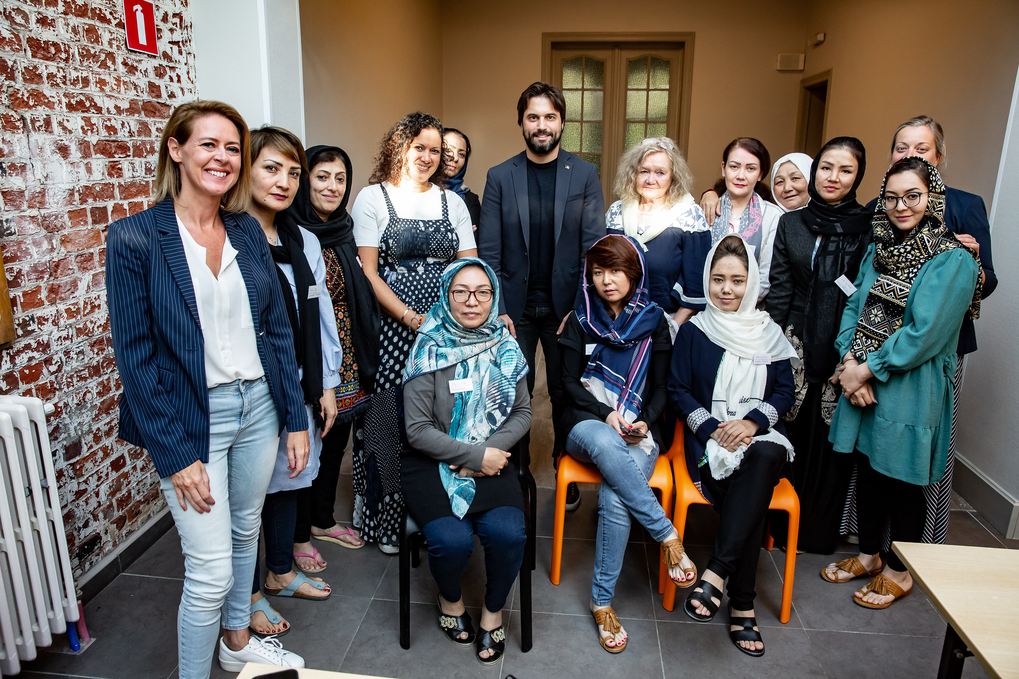 Georges-Louis Bouchez a rencontré des femmes réfugiées afghanes auprès de l’association Mothers for peace