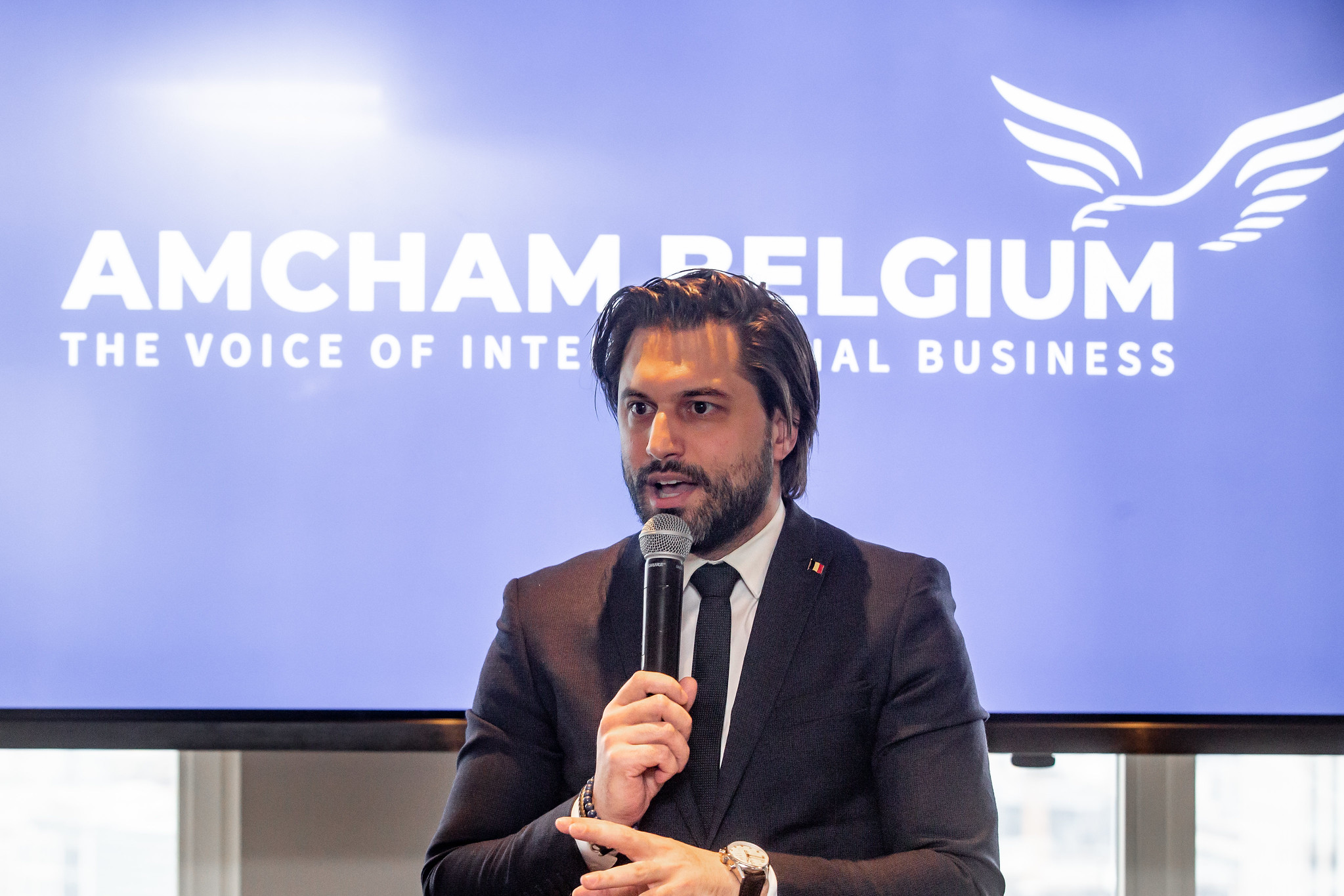 Le Président du MR à l’AmCham, la chambre de commerce américaine