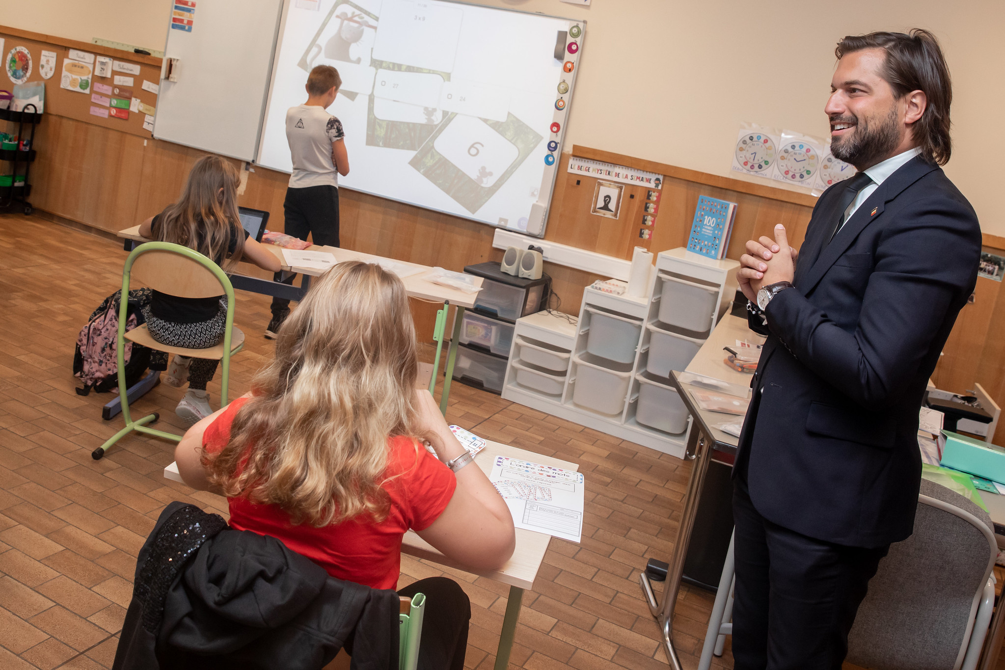 Rentrée scolaire à l’IMP La Louvière pour Georges-Louis Bouchez et Fabienne Devilers