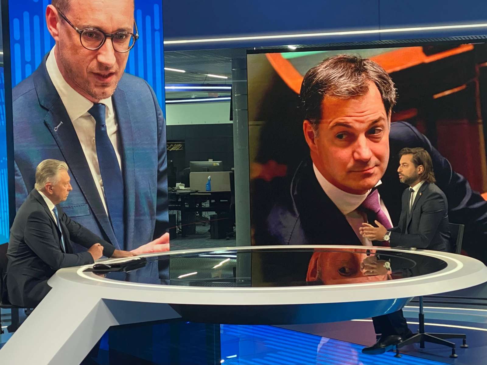 Georges-Louis Bouchez, invité du studio politique de VTM News