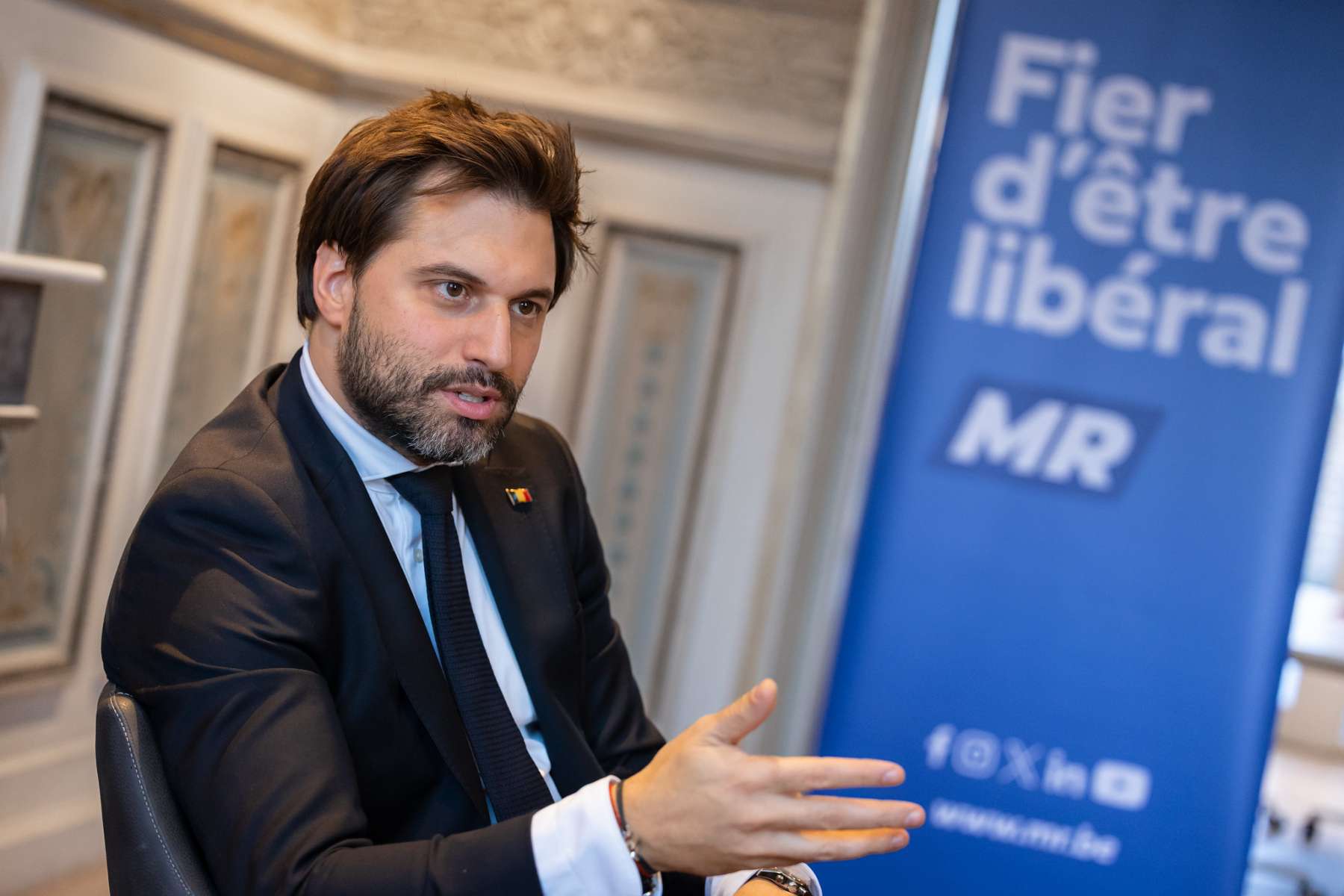 Georges-Louis Bouchez invité des journaux francophones et néerlandophones du week-end